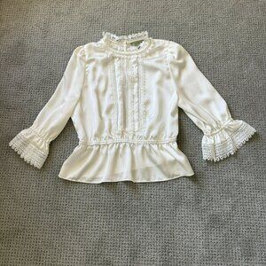 Ryegrass white blouse, size Medium